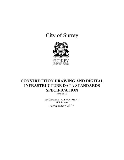 City Of Surrey Gis Drawing Standards - City Of Surrey