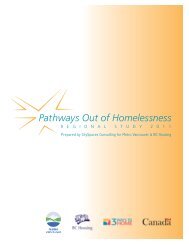 Pathways Out of Homelessness 2011 - Metro Vancouver
