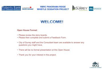 RBRC PANORAMA RIDGE WHISTLE CESSATION ... - City of Surrey