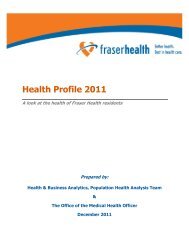 Health Profile 2011 - Fraser Health