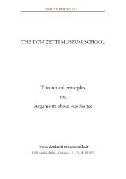 THE DONIZETTI MUSEUM SCHOOL Theoretical ... - Arsmedia