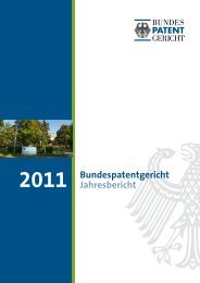 Jahresbericht 2011 - Bundespatentgericht