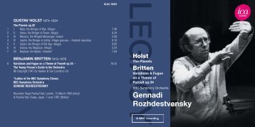 Gennadi Rozhdestvensky - International Classical Artists