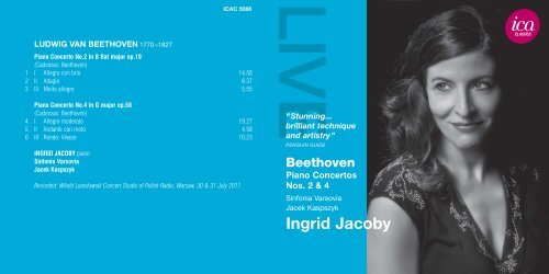 Ingrid Jacoby - International Classical Artists