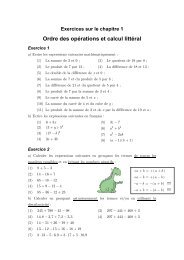 Ordre des opÃ©rations et calcul littÃ©ral