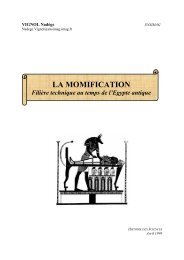 La Momification : filiÃ¨re technique au temps de l'Egypte antique