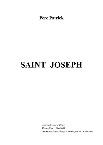 le mystÃ¨re de saint joseph - Catholique du Net - Free