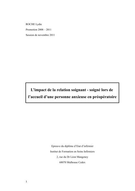 L Impact De La Relation Soignant Soigne Lors De L Infirmiers Com