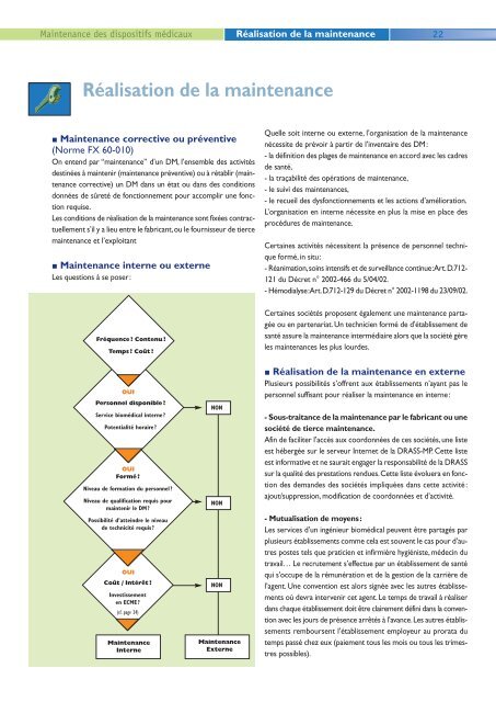 Maintenance des dispositifs médicaux Maintenance ... - Infirmiers.com