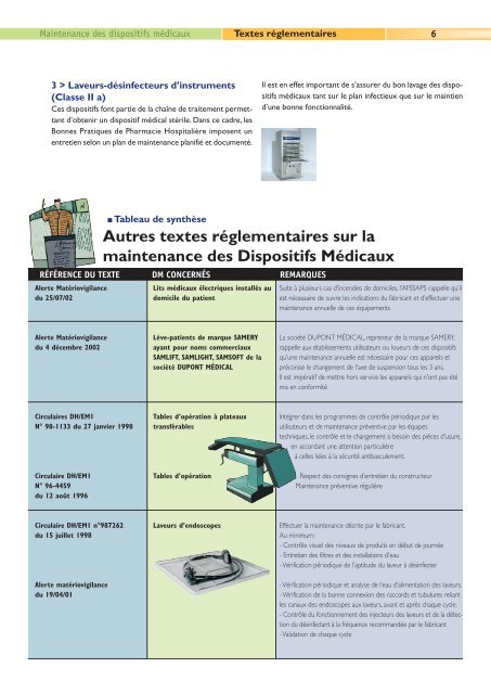 Maintenance des dispositifs médicaux Maintenance ... - Infirmiers.com