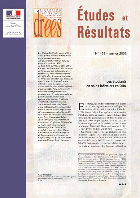 Les étudiants en soins infirmiers en 2004 - Infirmiers.com