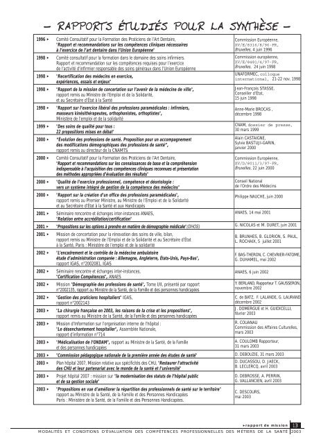 RAPPORT DE MISSION - La Documentation française