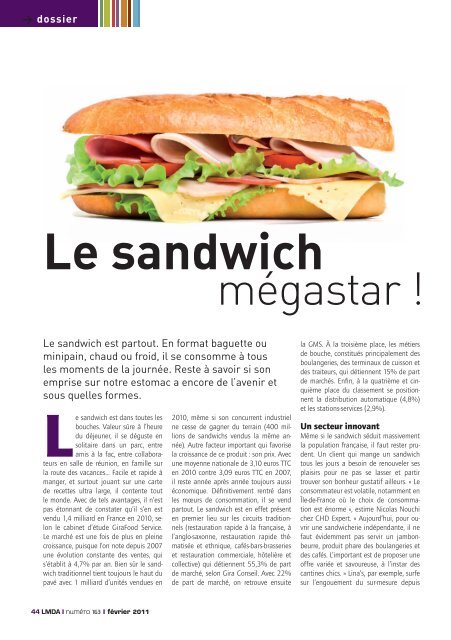 Le sandwich mÃ©gastar - LMDA - Le Monde De La Distribution ...