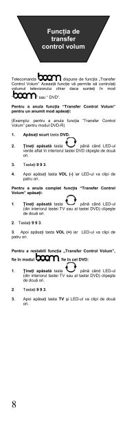 Telecomanda Universală Manual URC60220R00-06 - Boom