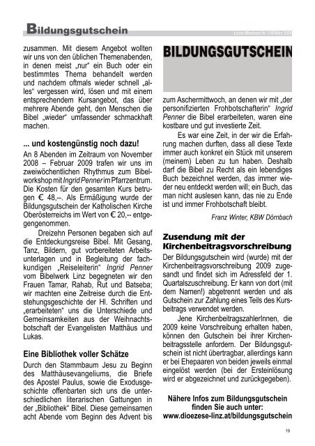 Bibelsaat 108 (pdf - ca. 1 MB) - Diözese Linz