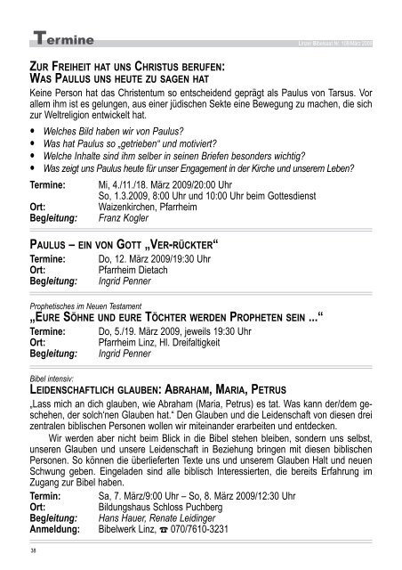 Bibelsaat 108 (pdf - ca. 1 MB) - Diözese Linz