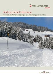 Kulinarische Erlebnisse - Surselva Info