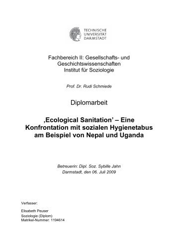 Ecological Sanitation' – Eine Konfrontation mit sozialen ... - SuSanA