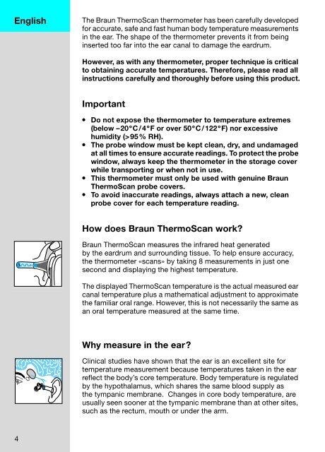 Braun Ear Thermometer Temperature Chart