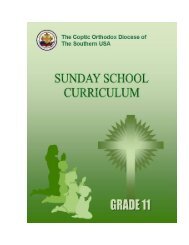 Curriculum Grade 11 - Coptic Orthodox Diocese of the Southern ...