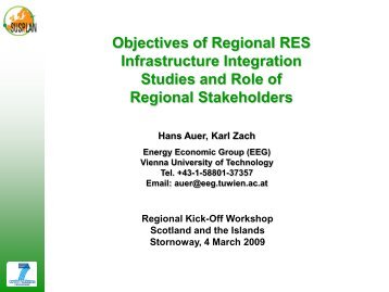 Objectives of Regional RES Infrastructure Integration ... - SUSPLAN