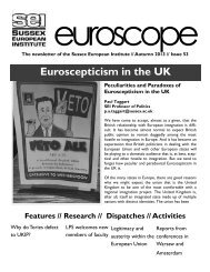 Euroscepticism in the UK - University of Sussex