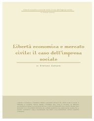LibertÃ  economica e mercato civile: il caso dell'impresa sociale