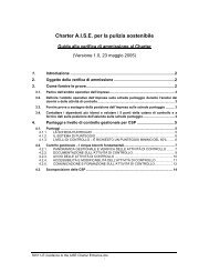 Charter A.I.S.E. per la pulizia sostenibile - Sustainable Cleaning
