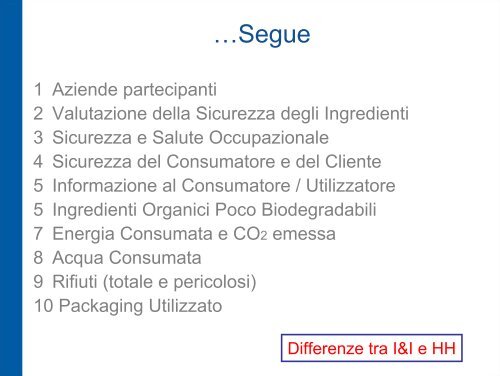 Il Charter A.I.S.E per una pulizia sostenibile Le modifiche 2010