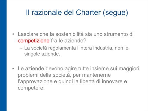 Il Charter A.I.S.E per una pulizia sostenibile Le modifiche 2010