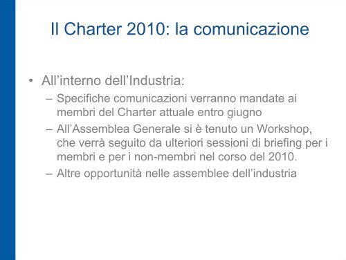 Il Charter A.I.S.E per una pulizia sostenibile Le modifiche 2010
