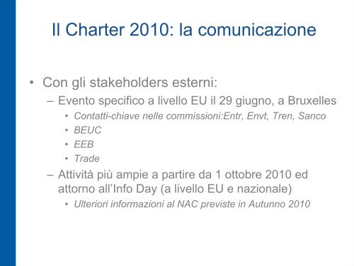 Il Charter A.I.S.E per una pulizia sostenibile Le modifiche 2010