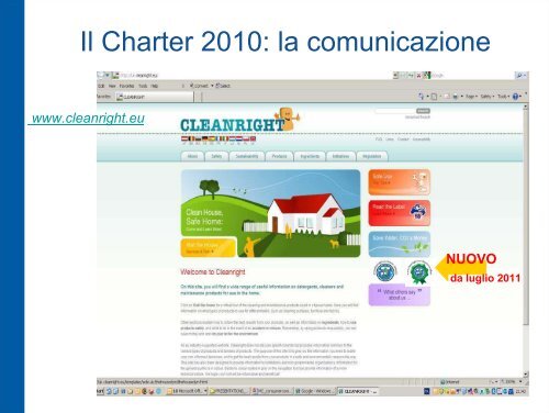 Il Charter A.I.S.E per una pulizia sostenibile Le modifiche 2010