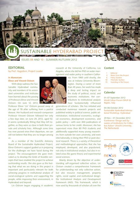 SUSTAINABLE HYDERABAD PROJECT