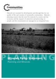 PLANNING Minerals Policy Statement 1: Planning and Minerals