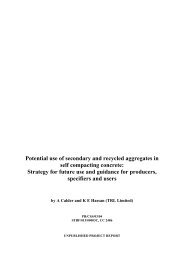 Potential use of secondary and recycled aggregates in - Sustainable ...