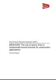 MA/6/4/003: The use of quarry fines in hydraulically bound mixtures ...