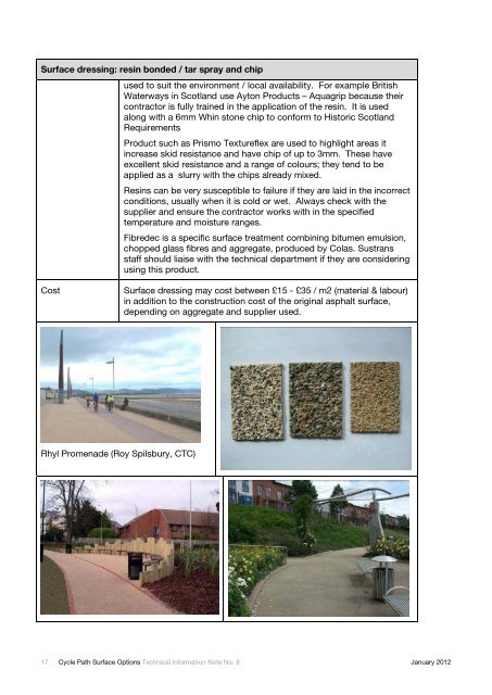 TIN08: Cycle Path Surface Options, 2012 - Sustrans