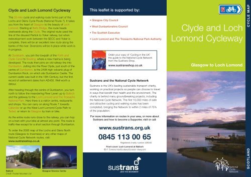 Clyde and Loch Lomond Cycleway - Sustrans