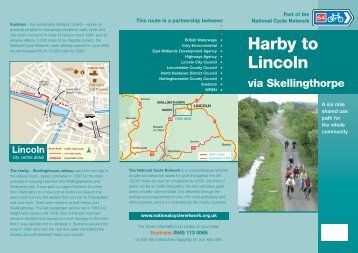 Harby to Lincoln leaflet - Sustrans