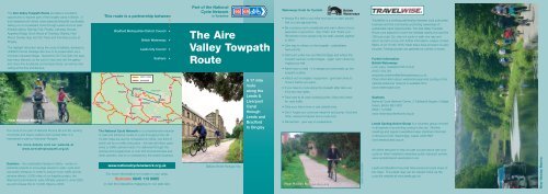The Aire Valley Towpath Route - Sustrans