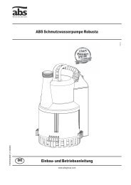 ABS Schmutzwasserpumpe Robusta Einbau- und Betriebsanleitung