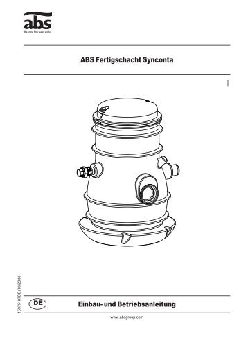 ABS Fertigschacht Synconta Einbau- und Betriebsanleitung