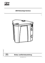 ABS Hebeanlage Sanimax Einbau- und Betriebsanleitung