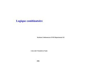 Logique combinatoire - UVT e-doc - UniversitÃ© Virtuelle de Tunis