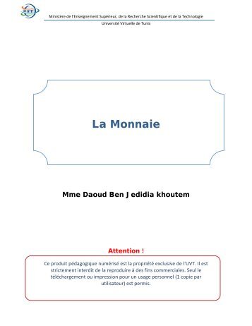 Download (755Kb) - UVT e-doc - UniversitÃ© Virtuelle de Tunis