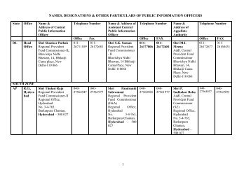 NAMES, DESIGNATIONS & OTHER PARTICULARS OF PUBLIC ...