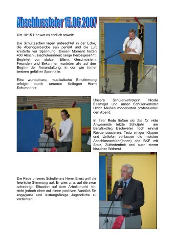 Internet Abschlussfeier 2007 - Berufskolleg Eschweiler