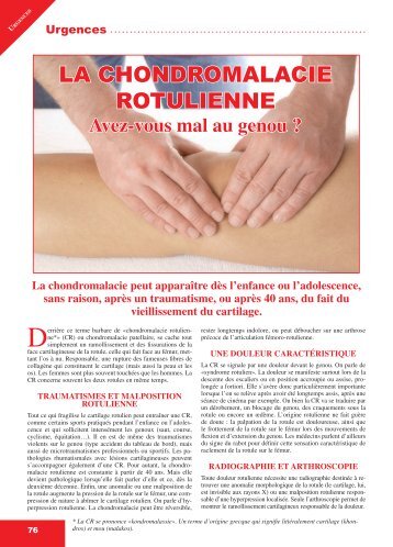 LA CHONDROMALACIE ROTULIENNE