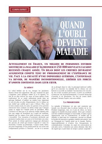 Quand l'oubli devient maladie